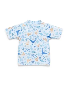 Camiseta Manga Corta Little Dutch Coral Sea SOLO TALLA 3/6 MESES