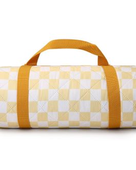 Manta Picnic Stripes Yellow Chess